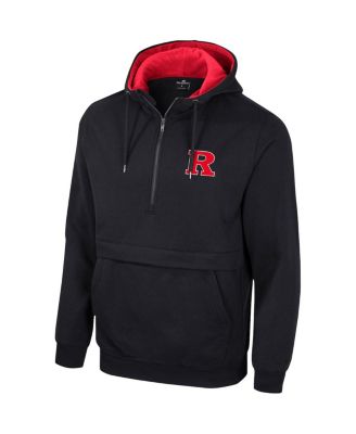 Men's Black Rutgers Scarlet Knights Half-Zip Hoodie