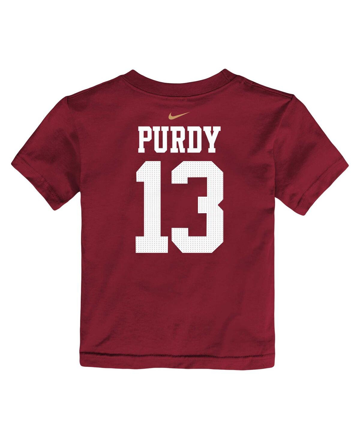 Nike Toddler Boys And Girls  Brock Purdy Scarlet San Francisco 49ers Player Name And Number T-shirt In Scarlet