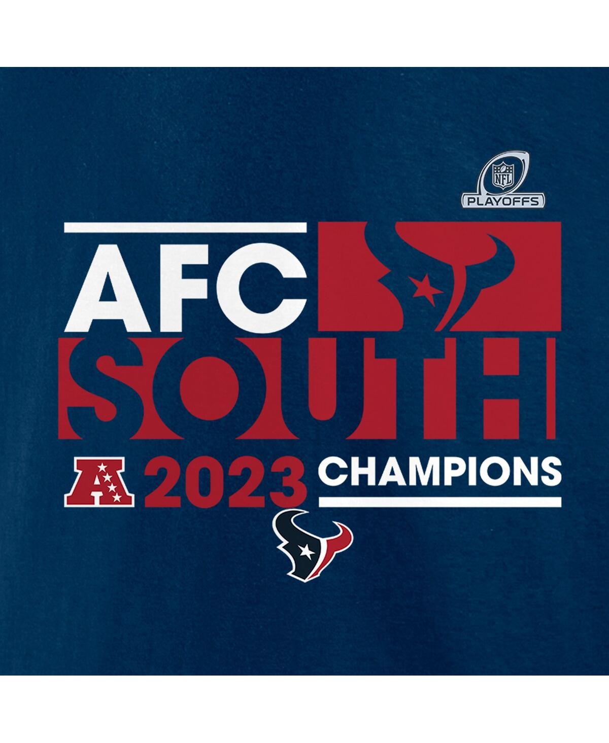 Men's FanaticsHouston Texans 2023 Afc South Division Champions Big and Tall T-shirt - Navy