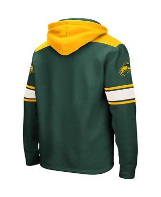 Men's Green NDSU Bison 2.0 Lace-Up Pullover Hoodie