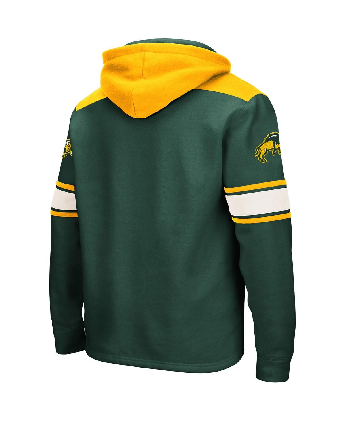Shop Colosseum Men's  Green Ndsu Bison 2.0 Lace-up Pullover Hoodie