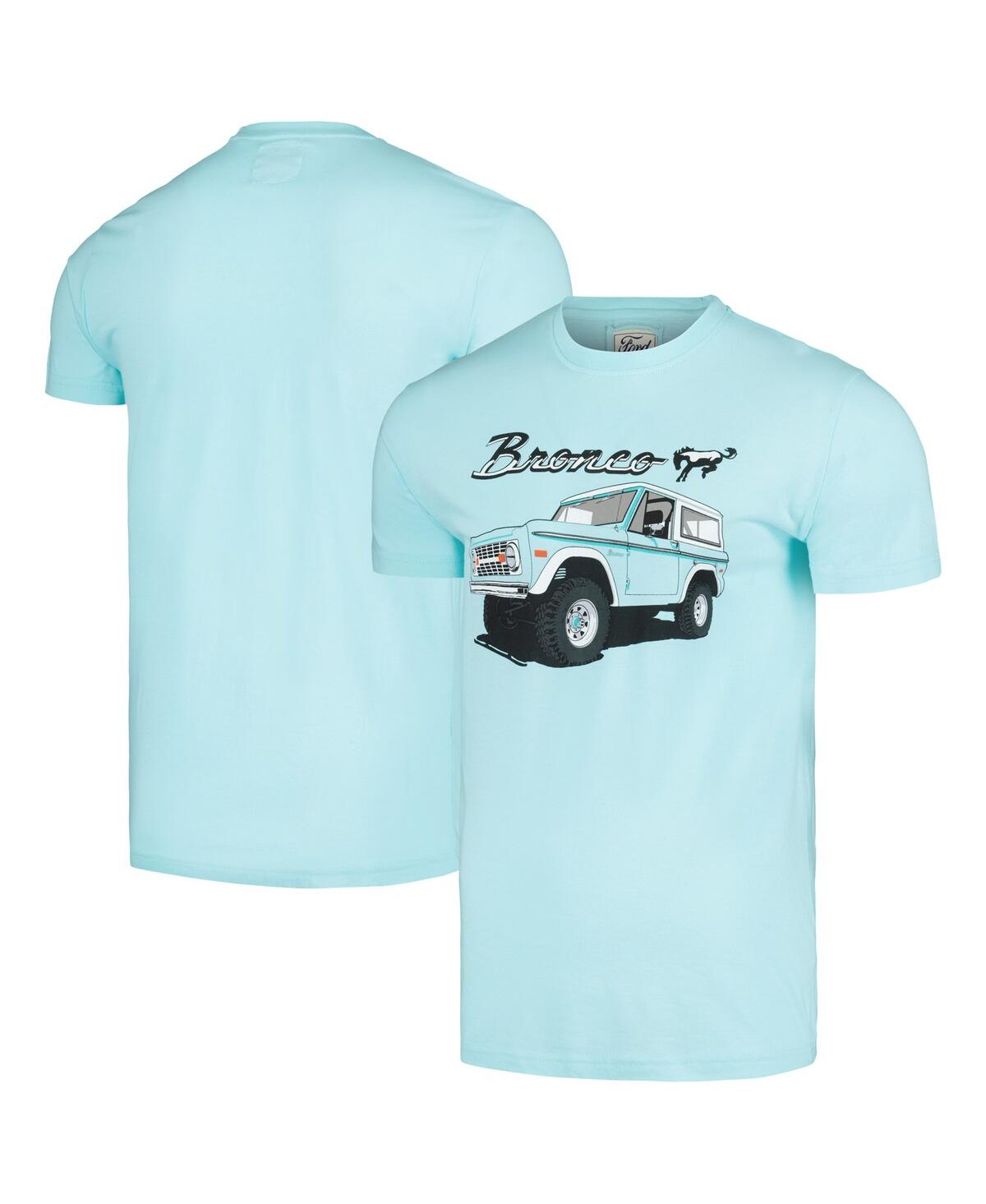 Men's American Needle Aqua Distressed Bronco Brass Tacks T-shirt - Aqua