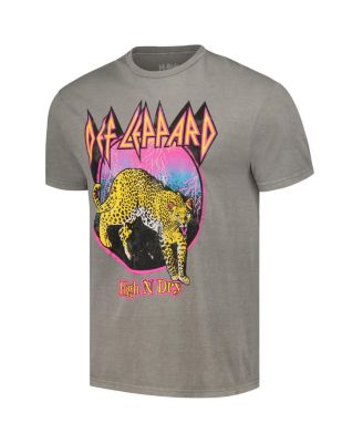 Men's Charcoal Distressed Def Leppard High N' Dry Washed Graphic T-shirt