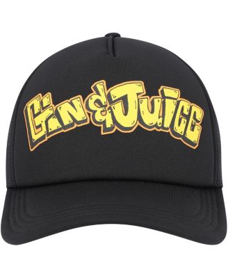 Men's Black Death Row Records Gin & Juice Trucker Adjustable Hat