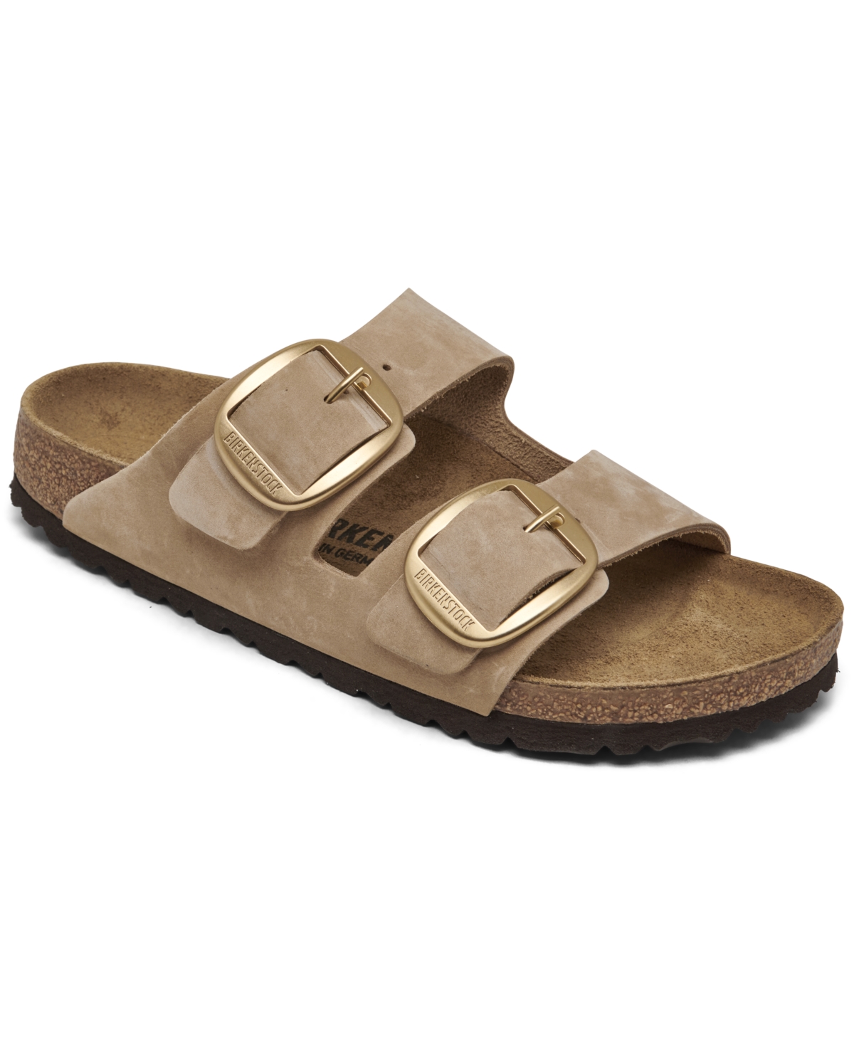 Women's Arizona Big Buckle Oiled Leather Sandals from Finish Line - Beige