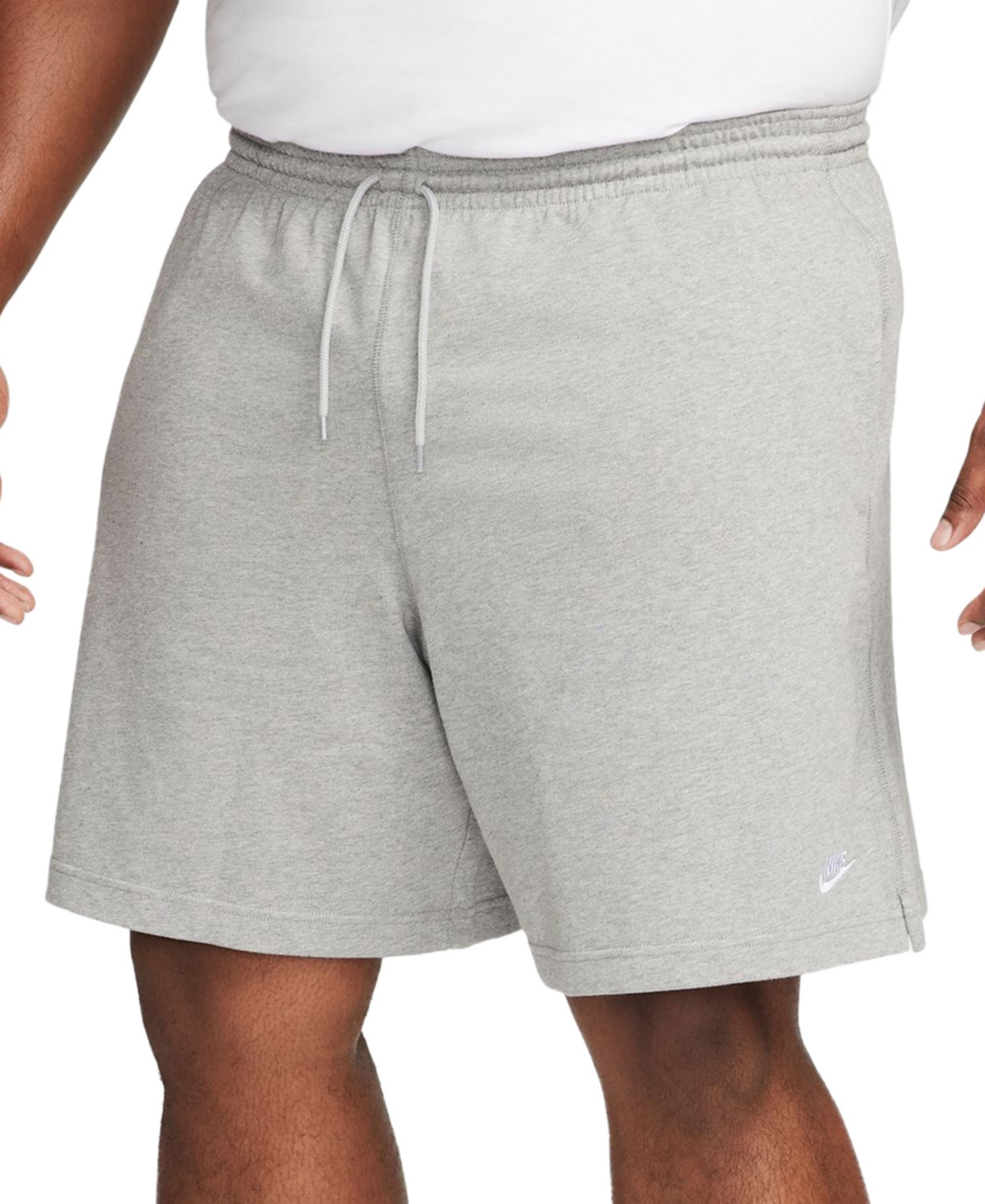 Nike Men's Club Relaxed-fit Logo Embroidered Shorts, Regular & Big & Tall In Gray