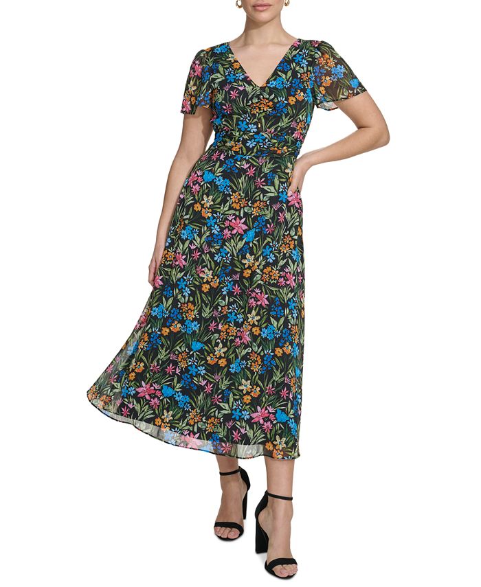kensie Women's Floral-Print A-Line Dress - Macy's