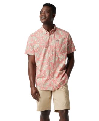 Mens Columbia Printed Rapid River Short Sleeve Shirt With A Comfort Stretch Cargo Short