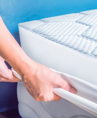 Cooling Quilted Memory Foam Mattress Pad, Queen