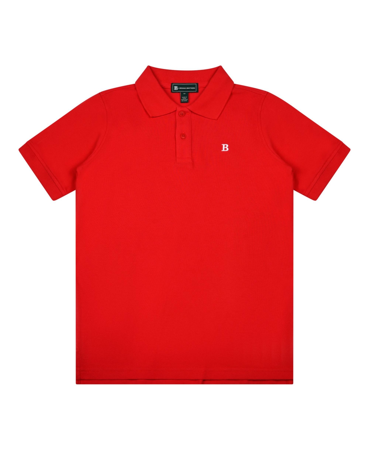 Brooks Brothers Kids' Big Boys Short Sleeve Pique Polo Shirt In Red