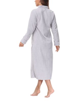 Women's Front Zipper Plush Robe