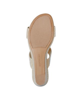 Women's Iluvit Embellished T-Strap Wedge Sandals