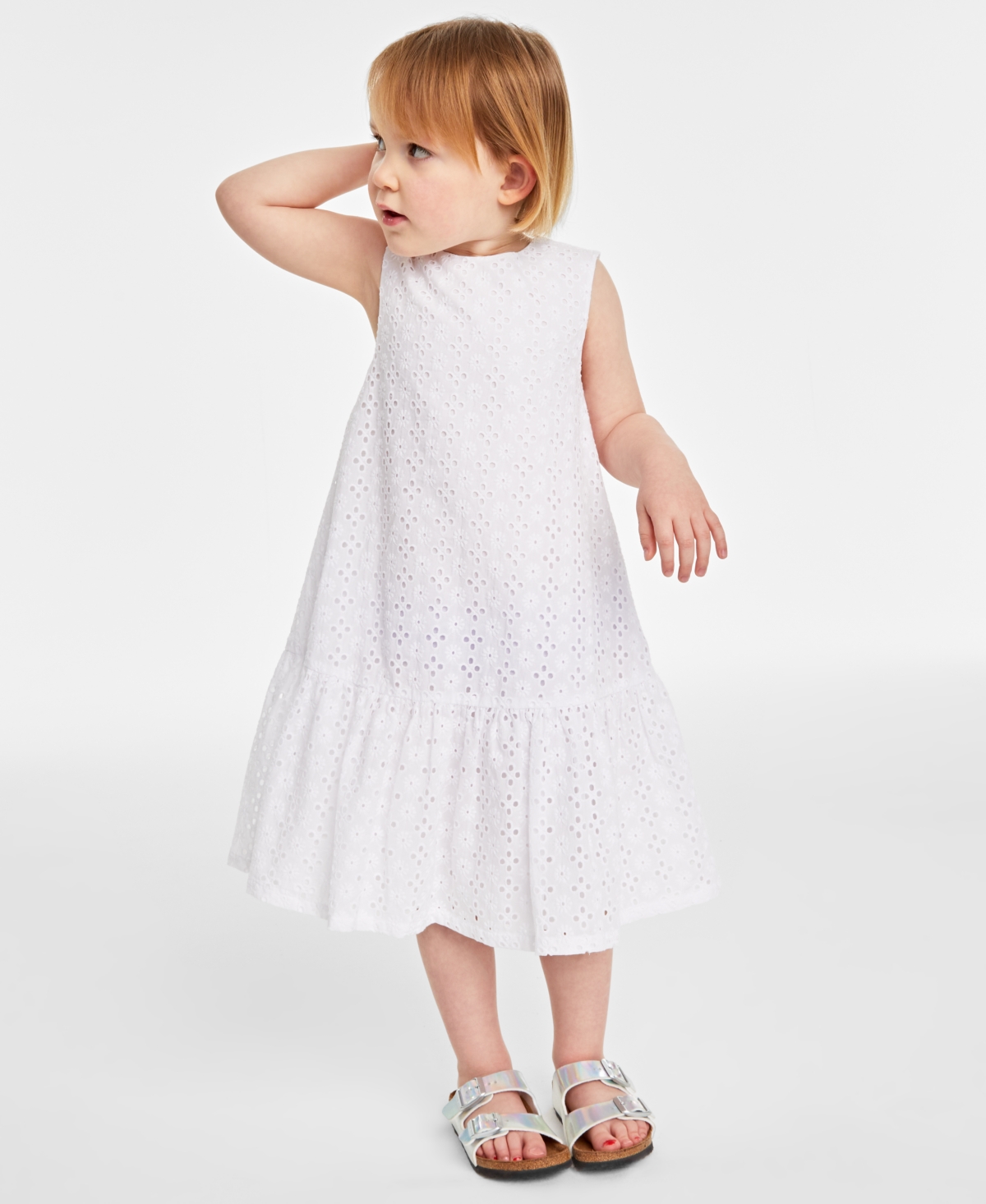 On 34th Toddler & Little Girls Cotton Eyelet Dress, Created for Macy's