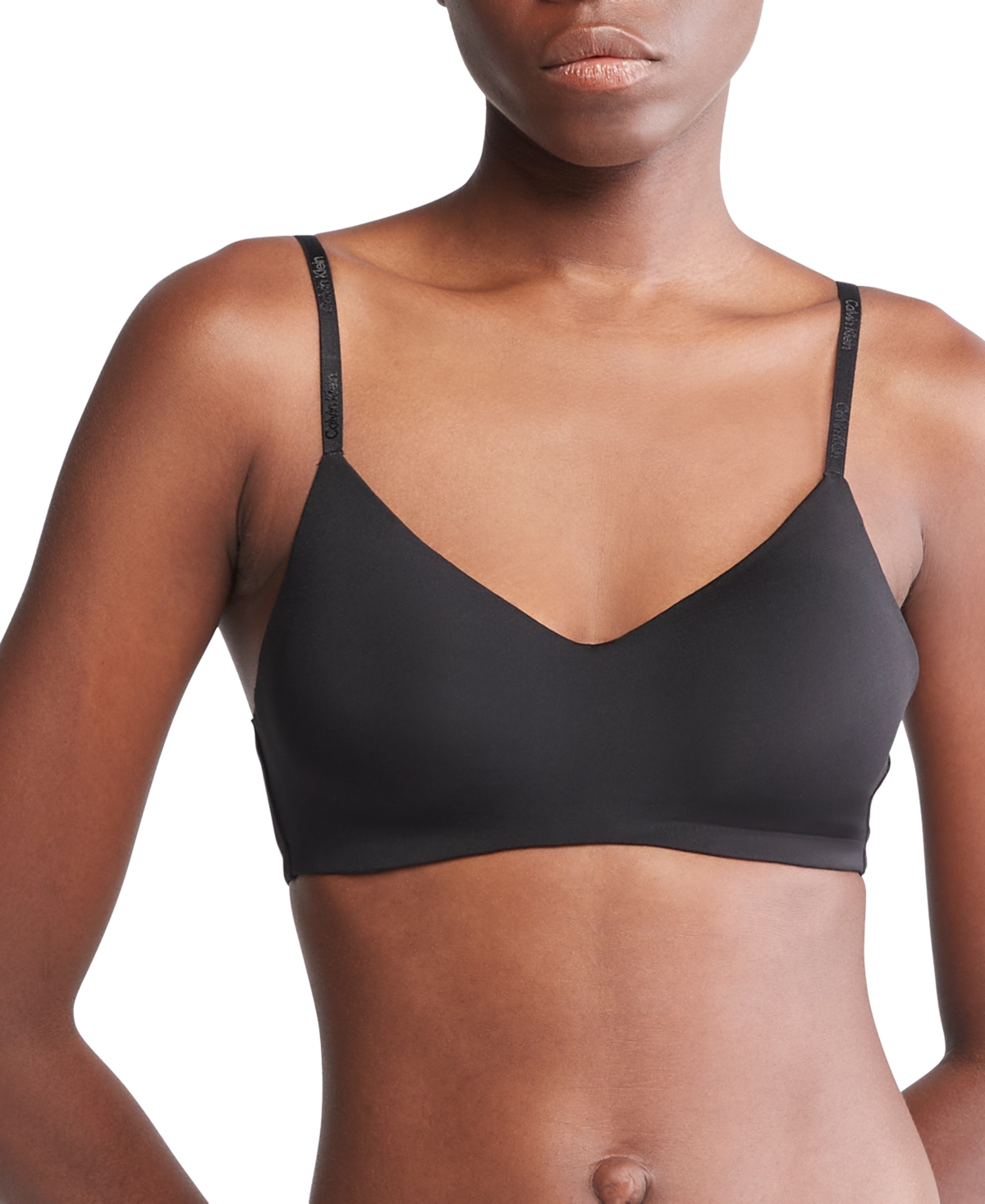 Calvin Klein Women's Form To Body Lightly Lined Bralette Qf7618 In Black