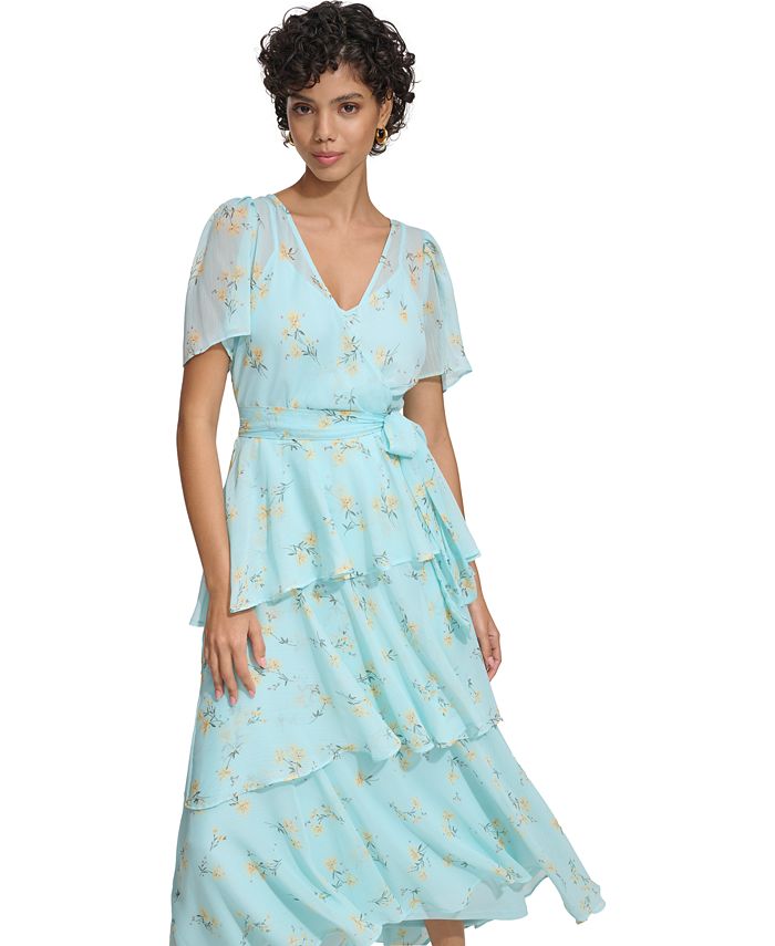 Mid-Length Midi Chiffon Column Regular Casual Dress cav69464