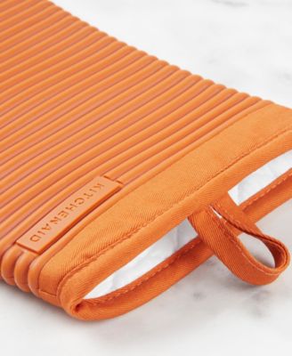 Ribbed Soft Silicone Oven Mitt 2-Pack Set, 7.5" x 13"