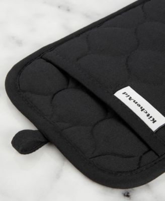 Quilted Cotton Terry Cloth Kitchen Towel, Oven Mitt, Potholder 4-Pack Set