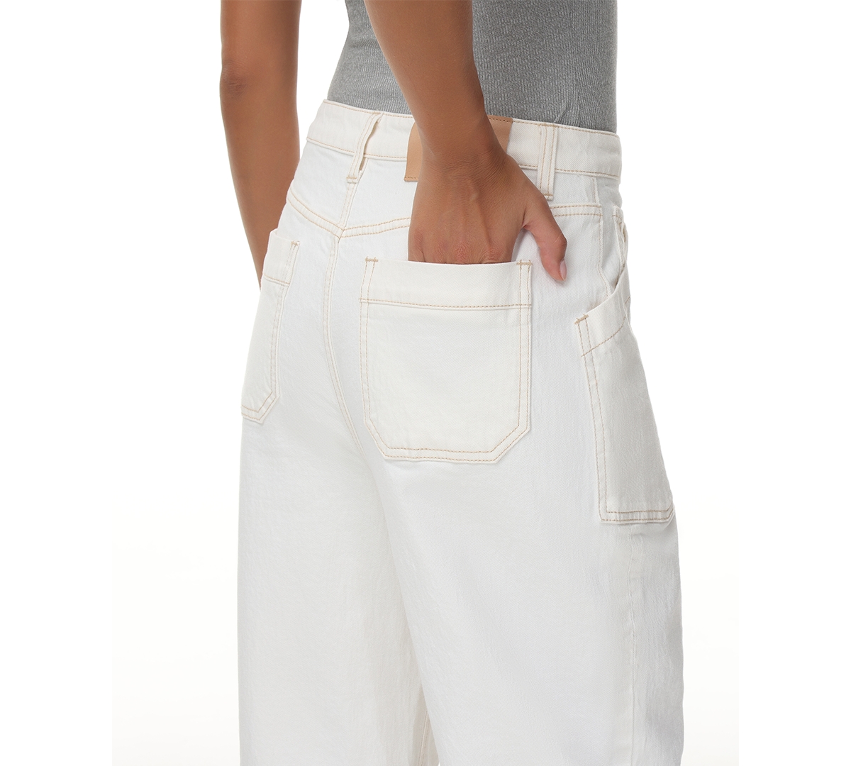 Shop Frye Women's Utility Barrel Jeans In Natural