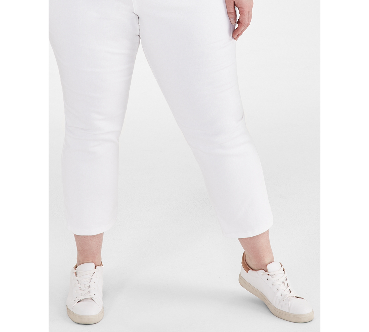 Style & Co Plus Size High-Rise Cuff Capri Jeans, Created for Macy's