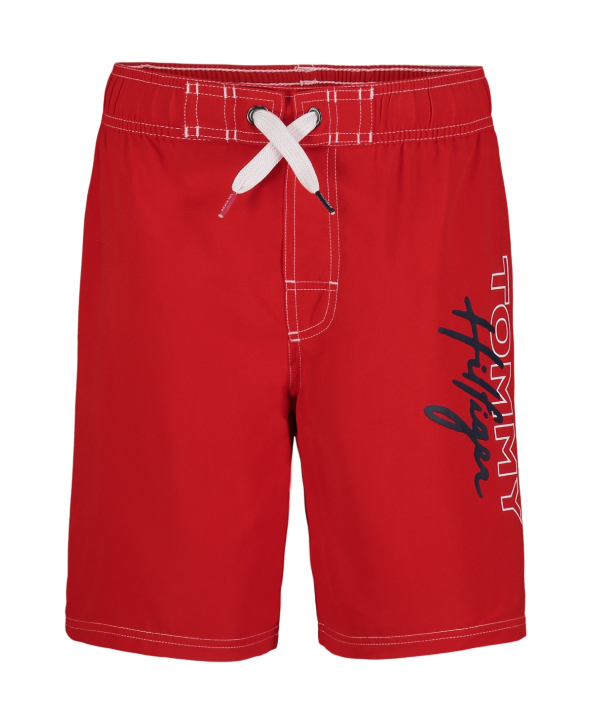 Tommy Hilfiger Kids' Big Boys Solid Board Shorts In Tommy Red
