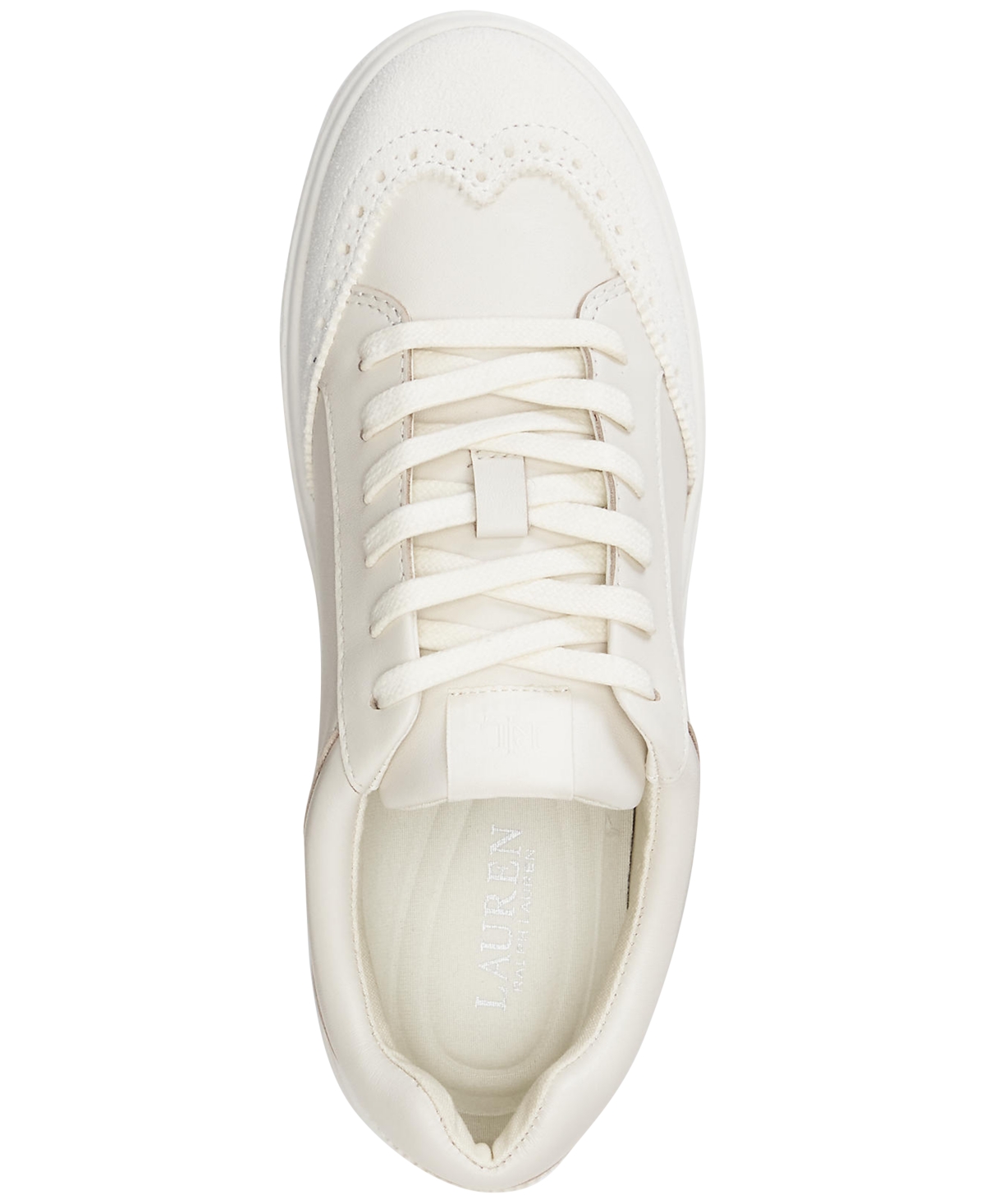 Lauren Ralph Lauren Women's Hailey Lace-Up Wingtip Sneakers - Club House Cream