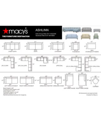 CLOSEOUT! Ashlinn Pastel Leather Sectional Collection, Created for Macy's