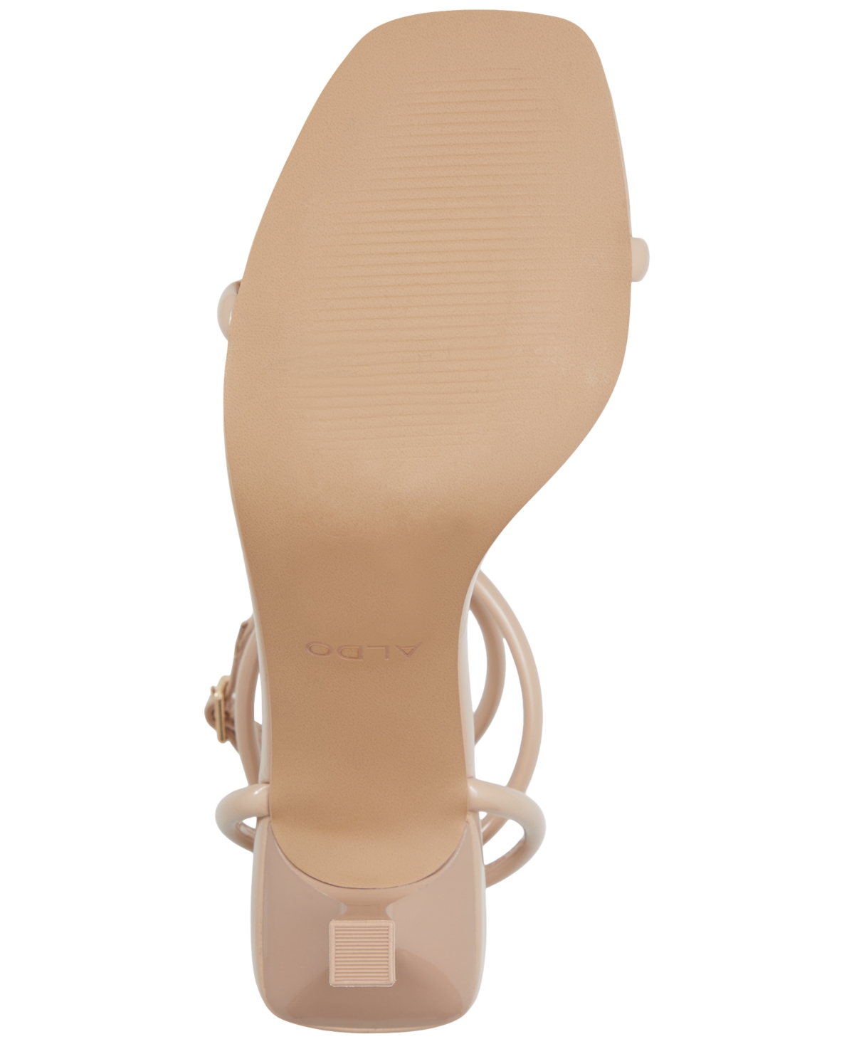 Shop Aldo Women's Dime Strappy Ankle Wrap Dress Sandals In Bone Patent