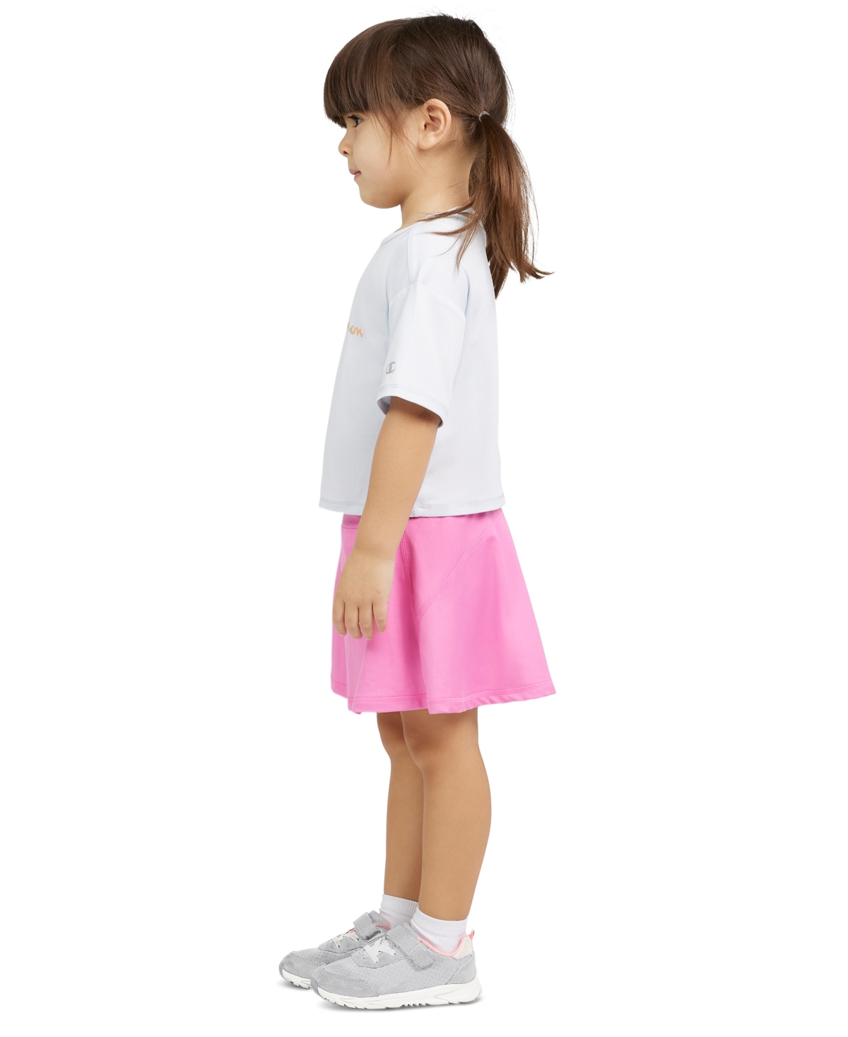 Champion Toddler & Little Girls Logo Graphic T-Shirt & Solid Skort, 2 Piece Set