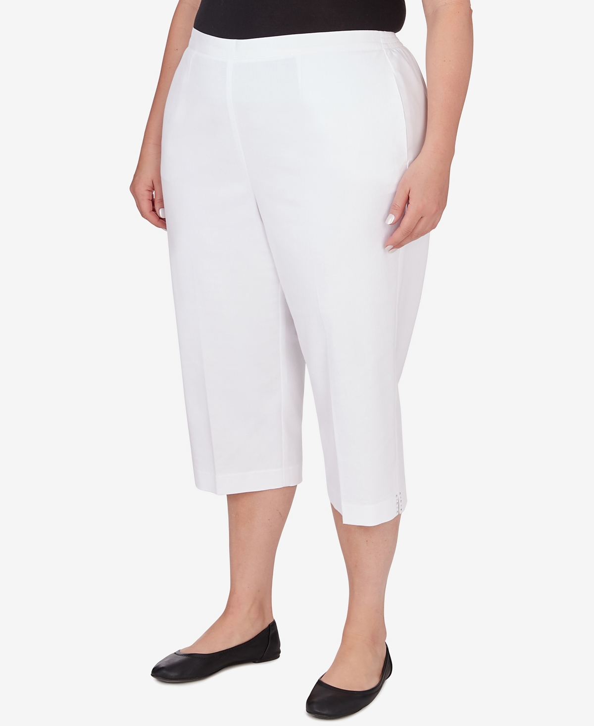 Alfred Dunner Plus Size All American Twill Capri Pants with Pockets