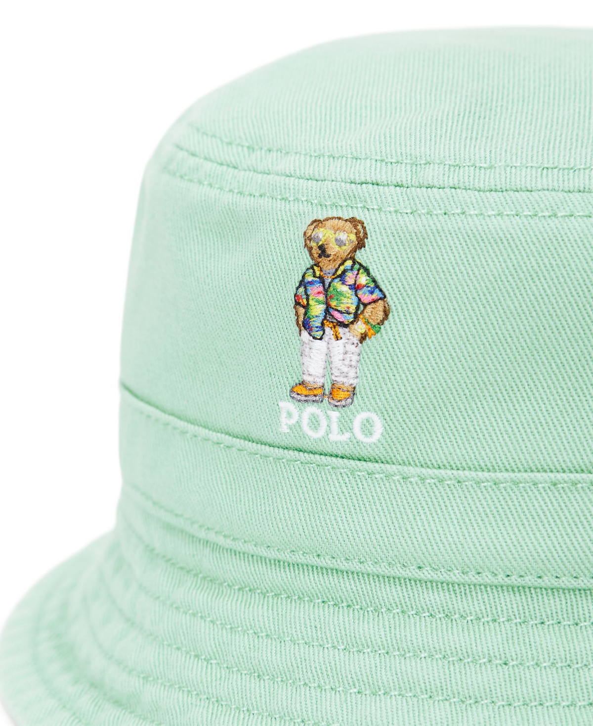 Shop Polo Ralph Lauren Baby Boys Polo Bear Cotton Twill Bucket Hat In Celadon