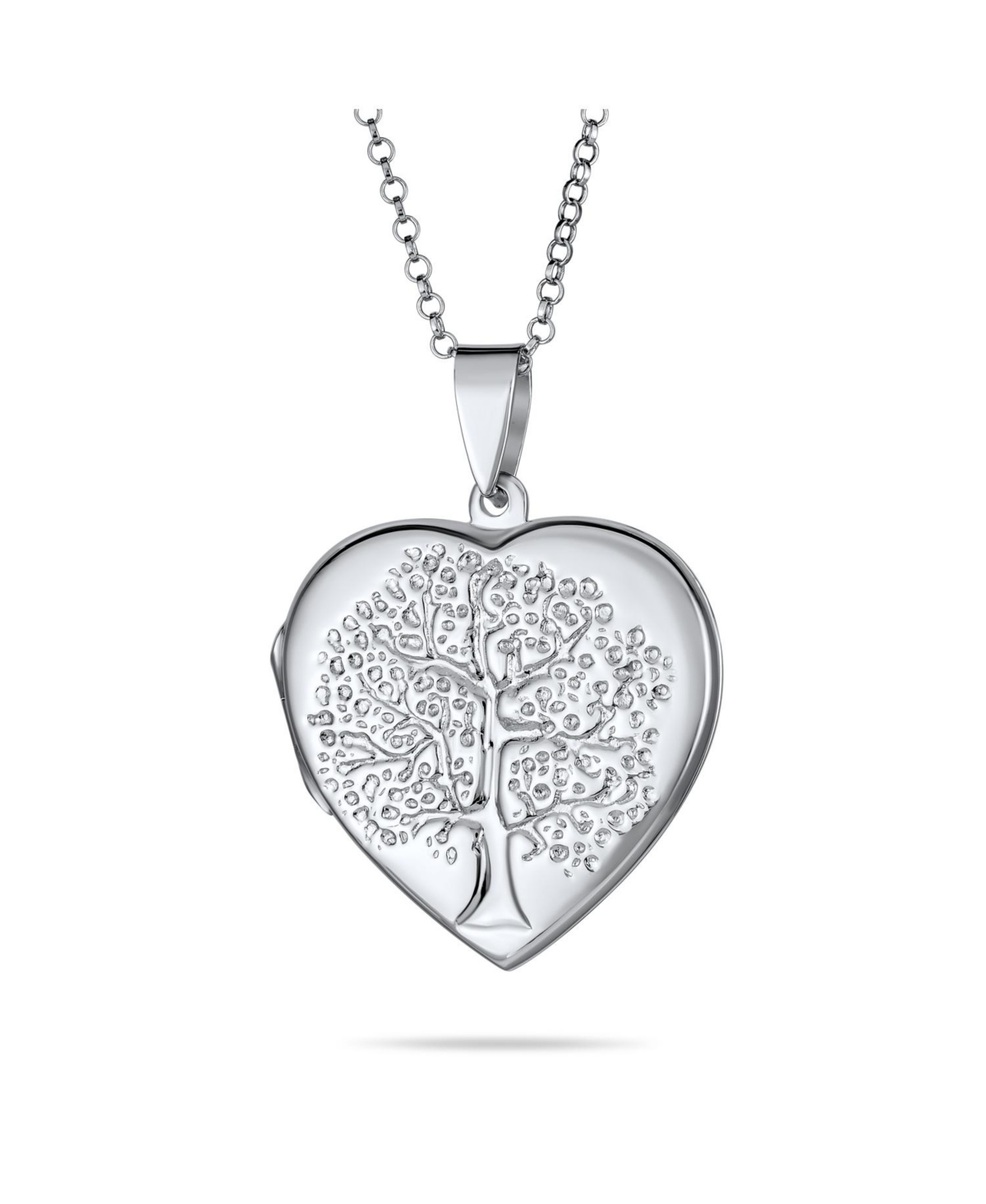 Traditional Family Tree Of Life Heart Locket Keepsake Photo Locket Necklace Pendant For Women Holds Pictures .925 Sterling Silver Custom