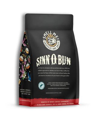 Whole Bean Coffee | 12 oz Medium Roast Arabica Low Acid Flavored Coffee | Cinnamon Roll Flavor Company