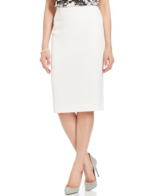 Women's Below-the-Knee Stretch Pencil Skirt, Regular & Petite Sizes