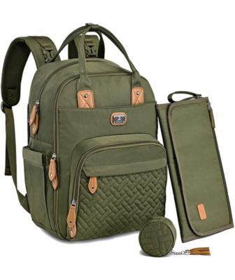 Diaper Bag Backpack with Portable Changing Pad, Pacifier Case and Stroller Straps