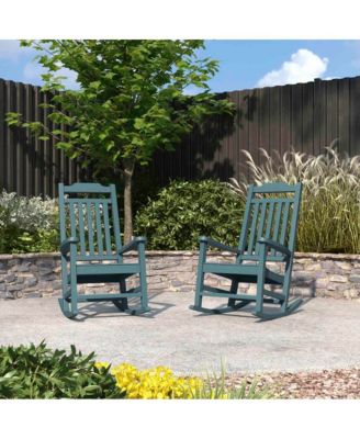 Set Of 2 Hillford Poly Resin Indoor/Outdoor Rocking Chairs