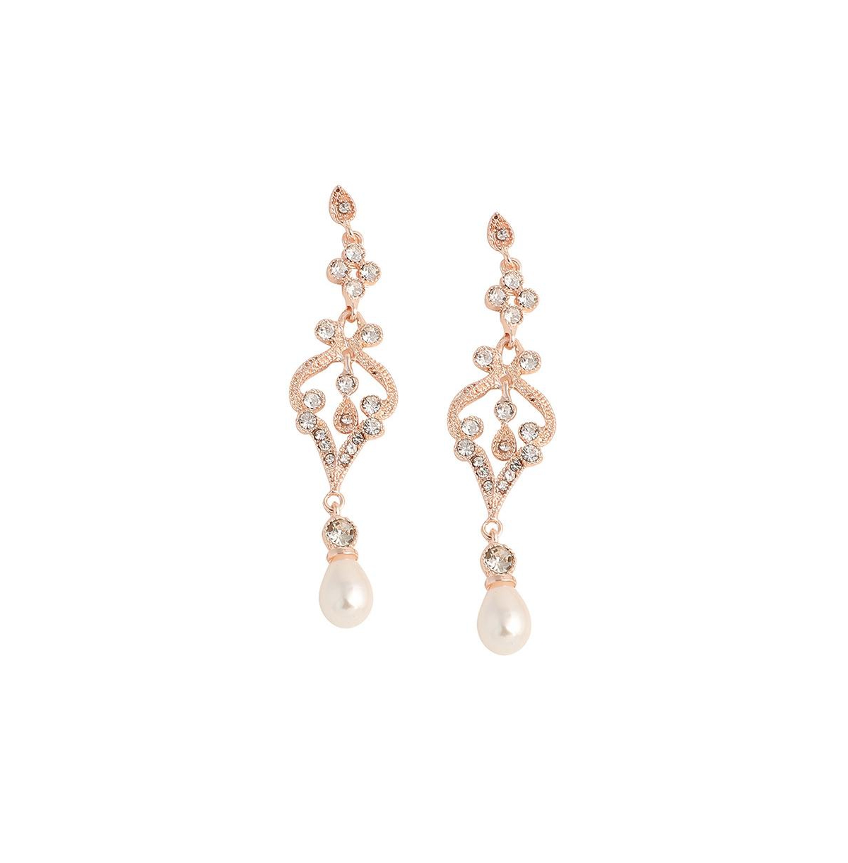 Sohi Women's Dazzling Drop Earrings In Gold