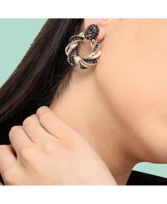 Women's Gold Twisted Drop Earrings