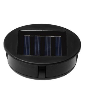 14.25" H Metal Cutout Leaves Pattern Solar Powered LED Outdoor Lantern with Stand