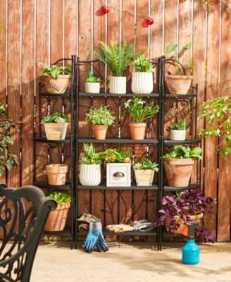 52" H 4-Tiered Metal Corner Shelf Plant Stand or Storage Rack