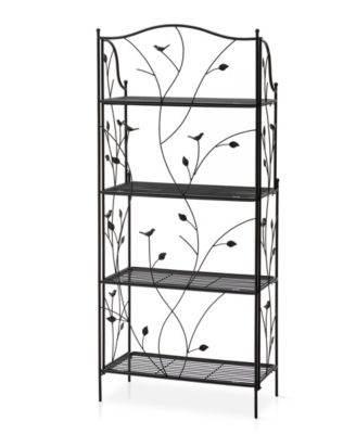 52" H 4-Tiered Rectangular Metal Shelf Plant Stand or Storage Rack