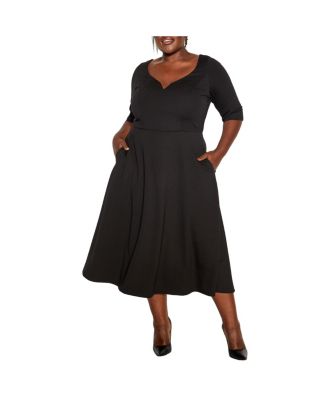 Plus Size Cute Girl Elbow Sleeve Dress