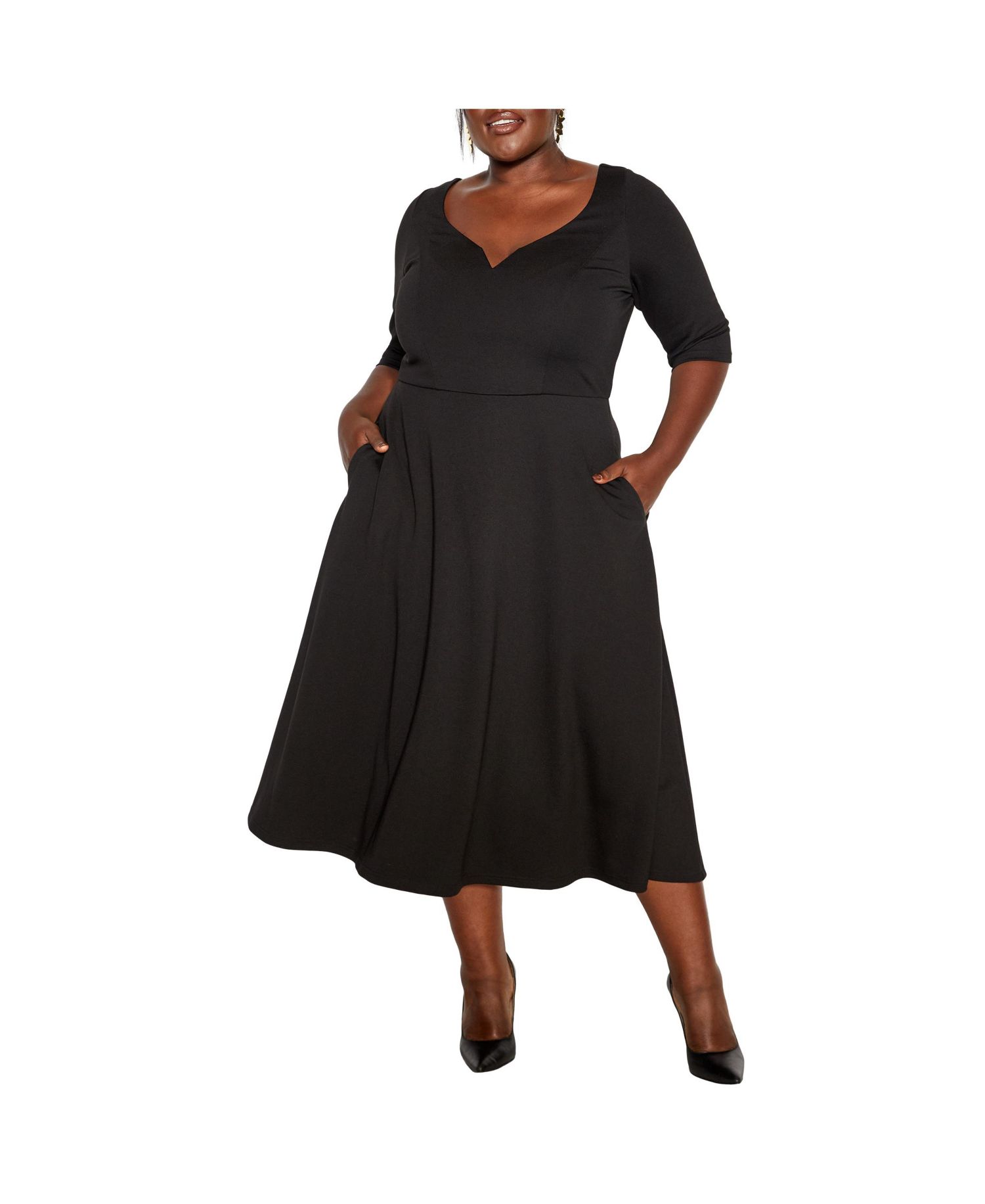 Women's Cute Girl Elbow Sleeve Dress