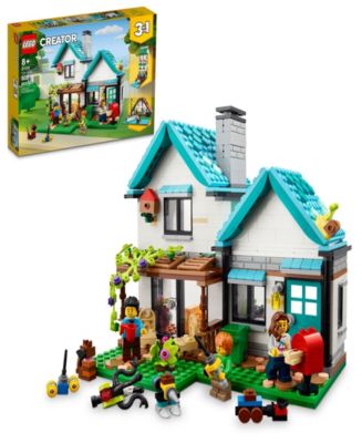LEGO® Creator 31139 3-in-1 Cozy House Toy House Building Set with  Minifigures - Macy's