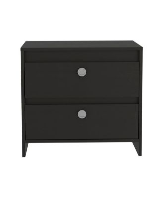 Simplie Fun Idaly Nightstand, Superior Top, Two Drawers - Black - Macy's