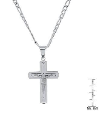 Men's Gold-Tone Crucifix Pendant 24" Necklace