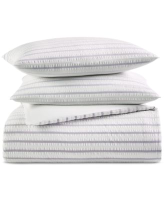 Last Act! Seersucker Ombre Stripe Duvet Cover Set, Twin, Exclusively at Macy’s