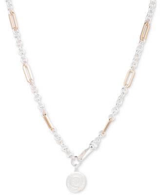 Lauren Ralph Lauren - Two-Tone Logo Coin 18" Pendant Necklace