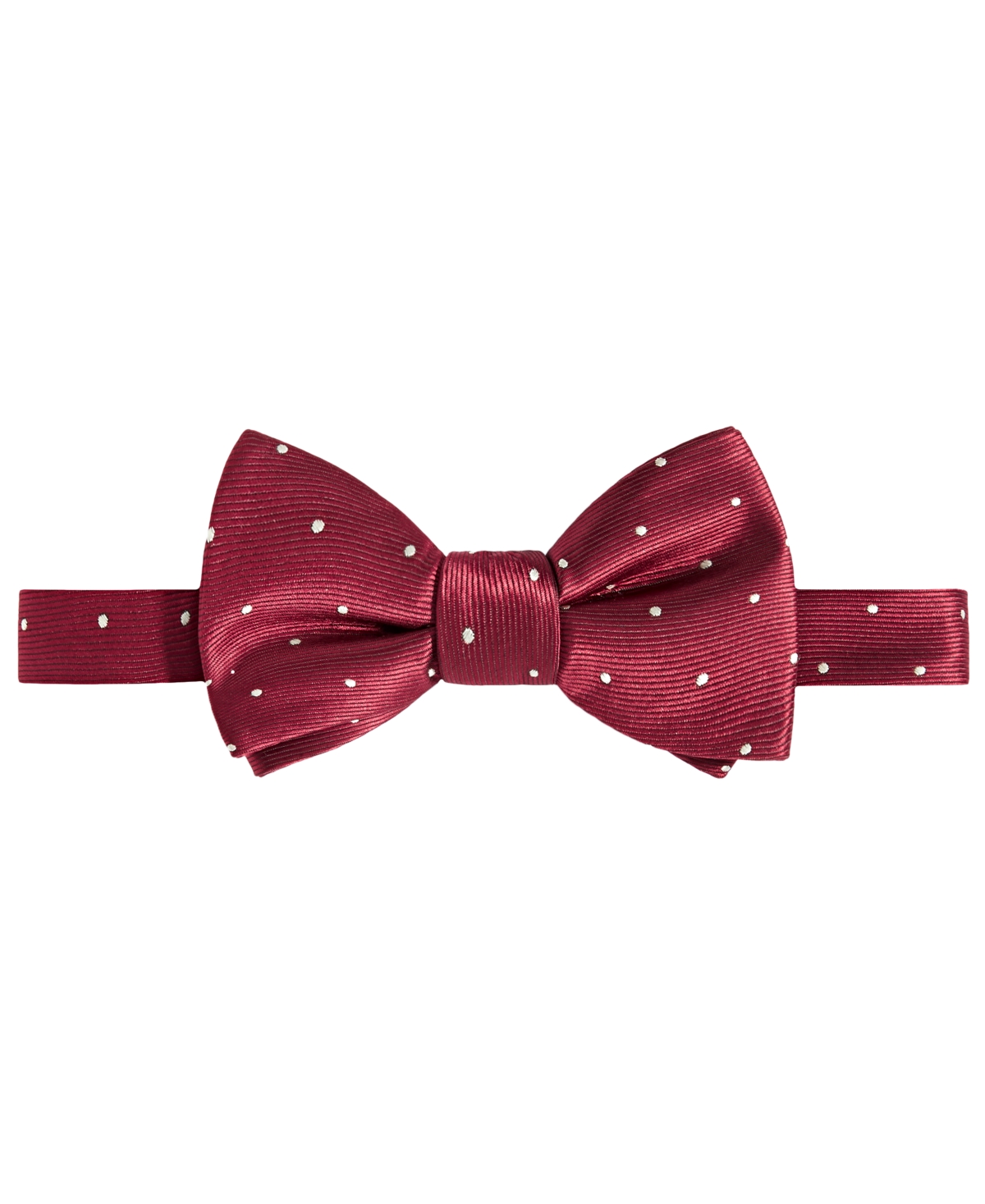 Tayion Collection Men's Crimson & Cream Dot Bow Tie In Burgundy