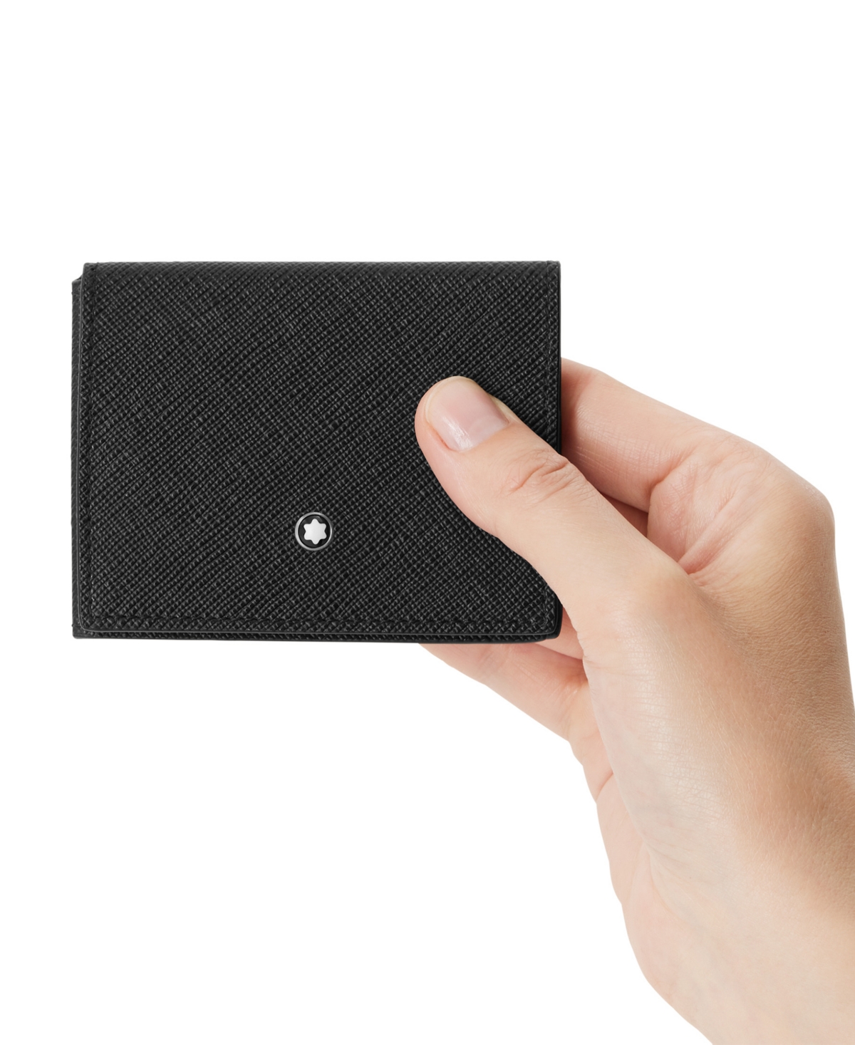 Montblanc Sartorial Leather Card Holder In Black