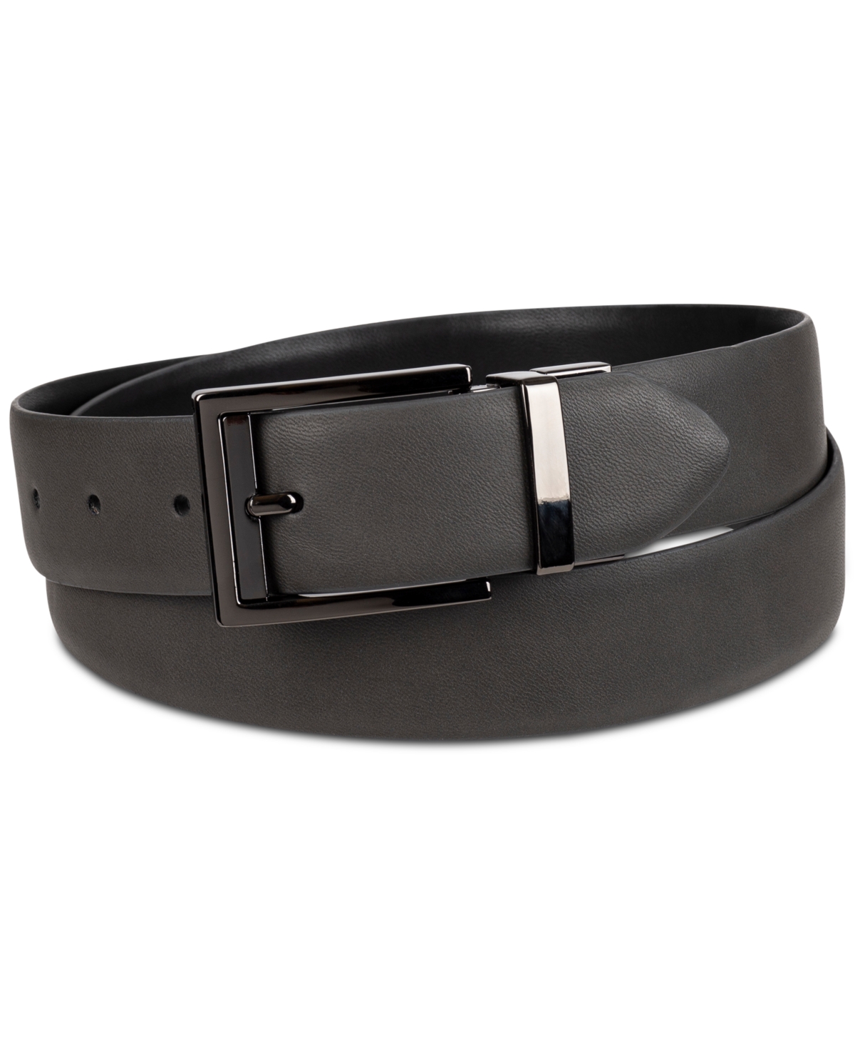 Men's Belt, Created for Macy's - Grey/black
